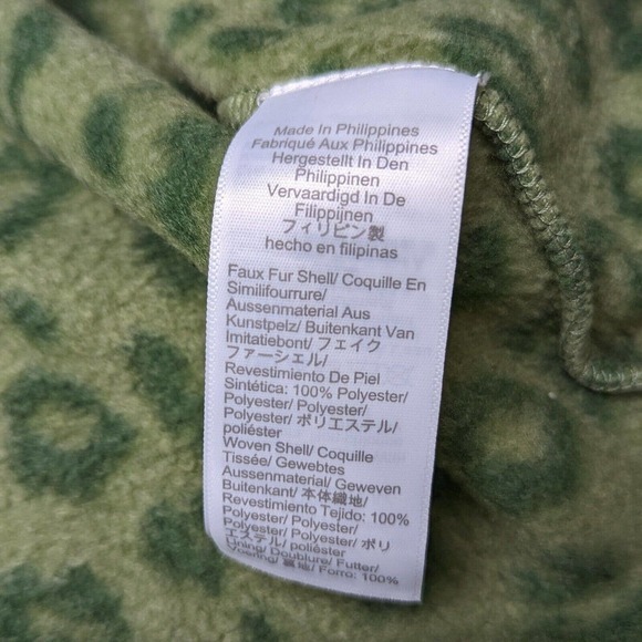 J. Crew Quilted Sherpa Fleece Women Snap Button Neck Green Pullover NEW - Picture 8 of 13